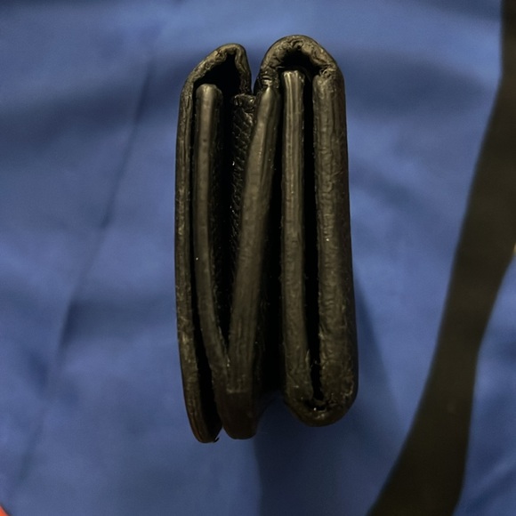 BALENCIAGA BB Logo Black Leather Compact Trifold Wallet - Picture 4 of 11